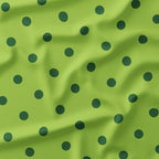 Polka Dot Dark Green and Lime fabric