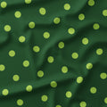Polka Dot Lime and Dark Green fabric