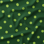 Polka Dot Lime and Dark Green fabric