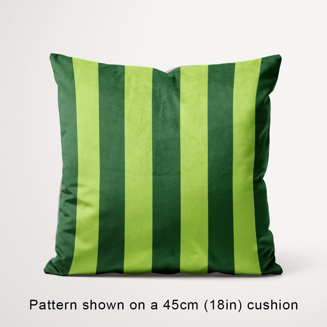 Stripe Lime and Dark Green fabric, 45cm view