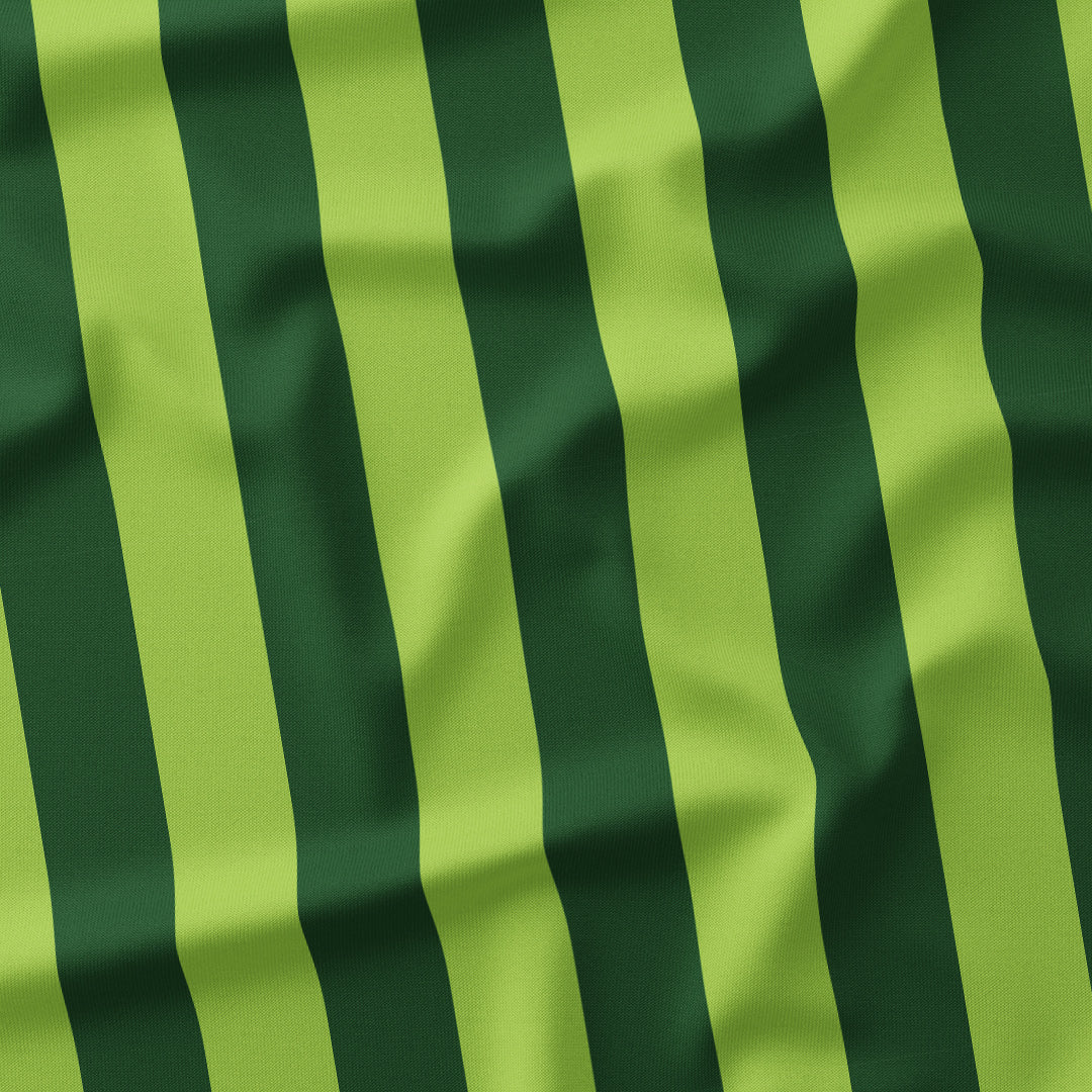 Stripe Lime and Dark Green fabric