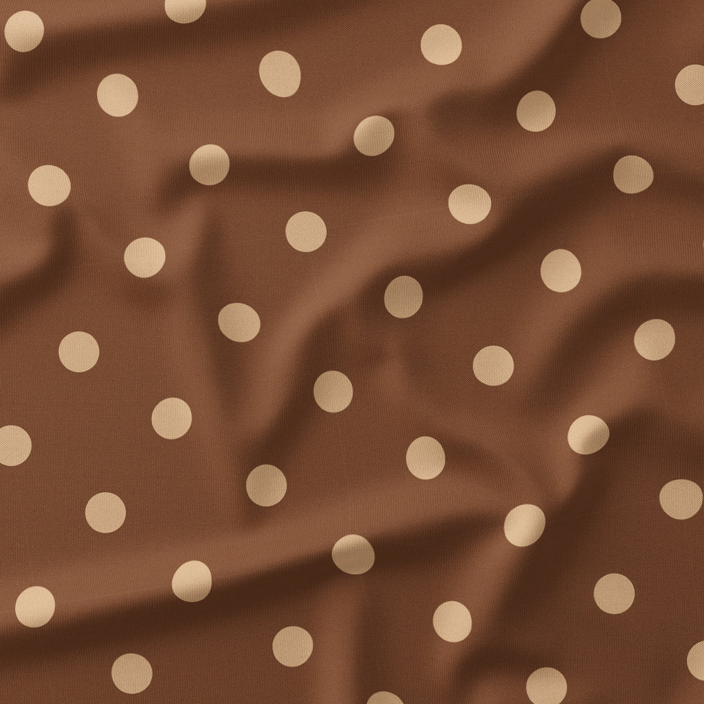 Polka Dot Brown and Beige fabric