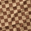 Check Brown and Beige fabric