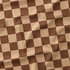 Check Brown and Beige fabric