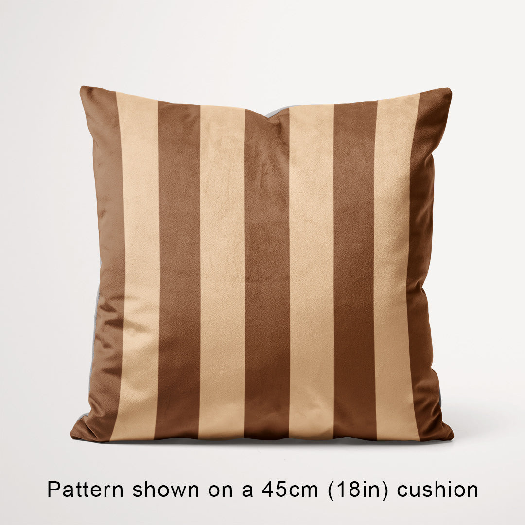 Stripe Brown and Beige fabric, 45cm view