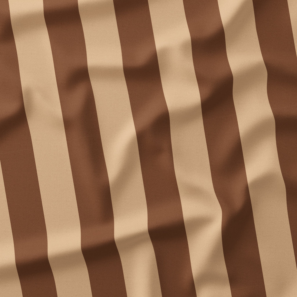 Stripe Brown and Beige fabric