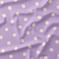 Polka Dot Cream and Lilac fabric