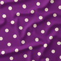 Polka Dot Cream and Purple fabric