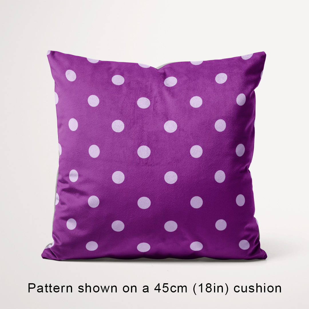 Polka Dot Lilac and Purple fabric, 45cm view