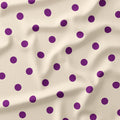 Polka Dot Purple and Cream fabric