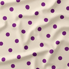 Polka Dot Purple and Cream fabric