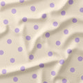 Polka Dot Lilac and Cream fabric