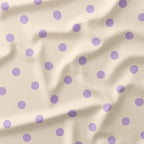 Polka Dot Lilac and Cream fabric