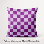 Check Lilac and Purple fabric, 45cm view