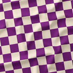 Check Purple and Cream fabric