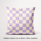 Check Lilac and Cream fabric, 45cm view