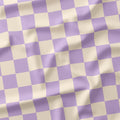 Check Lilac and Cream fabric