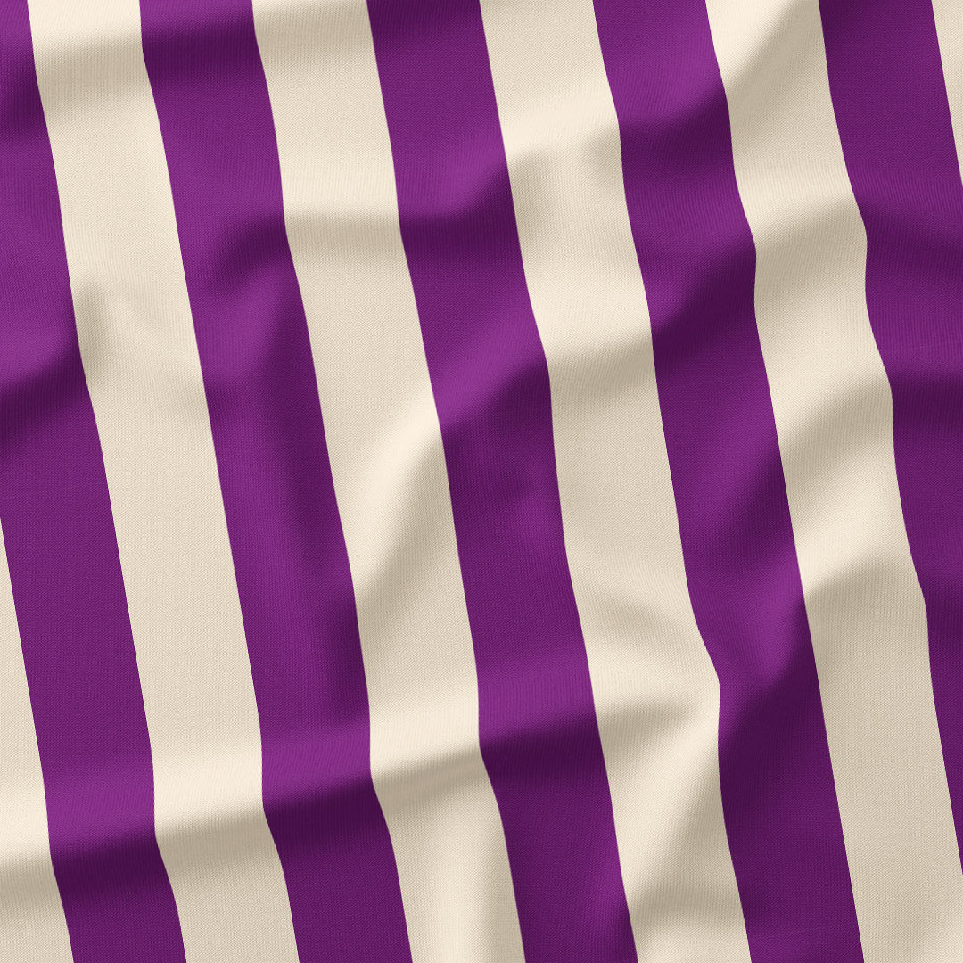 Stripe Purple and Cream fabric