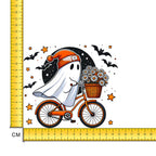 Ghost On Bike Iron on Fabric Heat Transfer DTF-249
