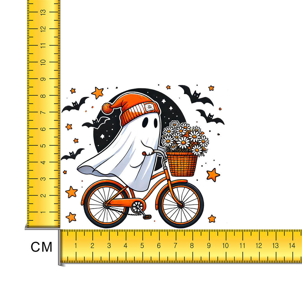Ghost On Bike Iron on Fabric Heat Transfer DTF-249