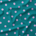 Polka Dot Lilac and Teal fabric