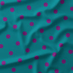 Polka Dot Purple and Teal fabric