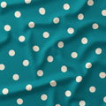 Polka Dot Cream and Teal fabric