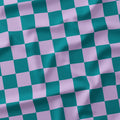 Check Lilac and Teal fabric