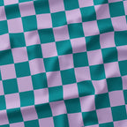 Check Lilac and Teal fabric