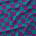 Check Purple and Teal fabric