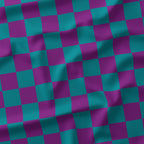 Check Purple and Teal fabric