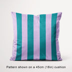 Stripe Lilac and Teal fabric, 45cm view