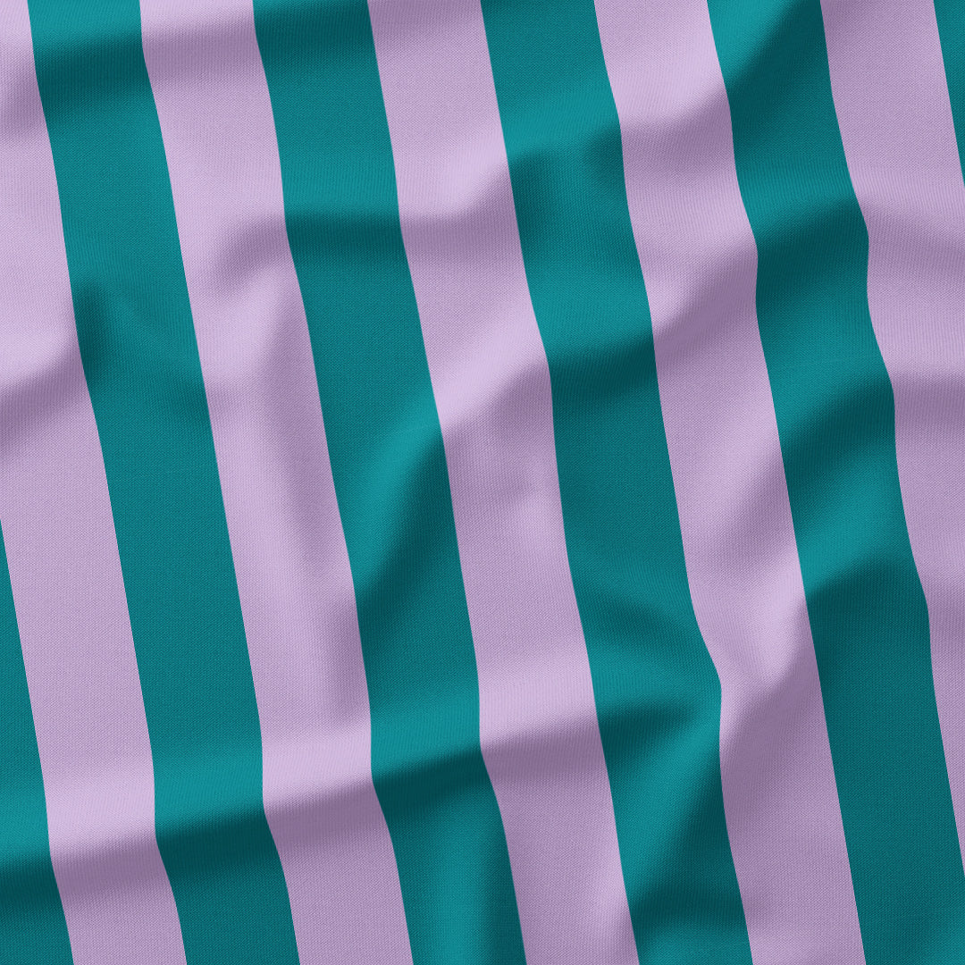 Stripe Lilac and Teal fabric