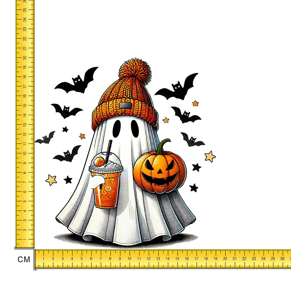 Halloween Ghost Iron on Fabric Heat Transfer DTF-250