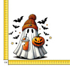Halloween Ghost Iron on Fabric Heat Transfer DTF-250
