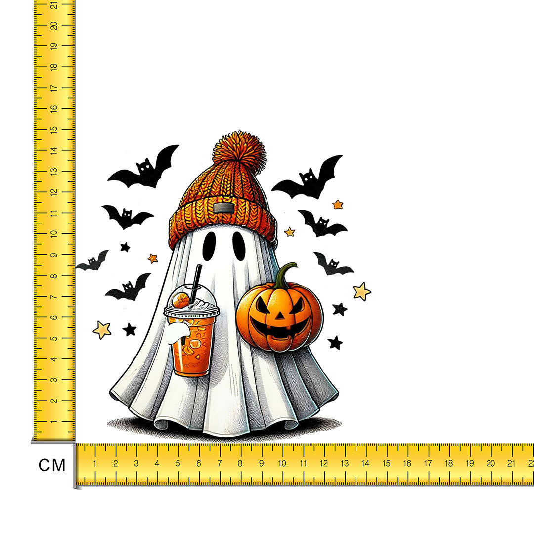 Halloween Ghost Iron on Fabric Heat Transfer DTF-250