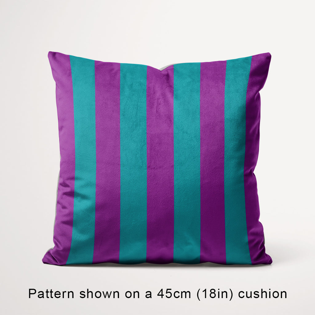 Stripe Purple and Teal fabric, 45cm view