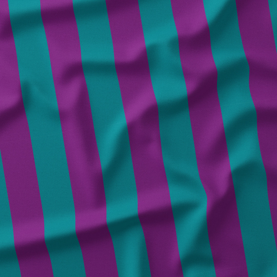 Stripe Purple and Teal fabric