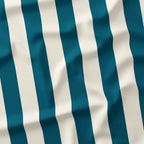 Stripe Teal and Cream fabric
