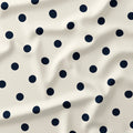 Polka Dot Navy and Cream fabric