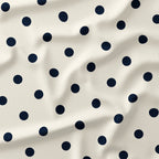 Polka Dot Navy and Cream fabric