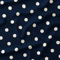 Polka Dot Cream and Navy fabric