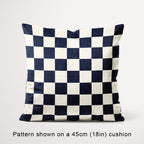 Check Navy and Cream fabric, 45cm view