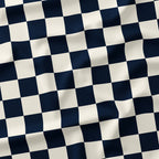 Check Navy and Cream fabric