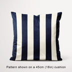 Stripe Navy and Cream fabric, 45cm view