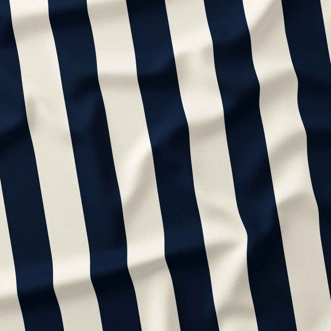 Stripe Navy and Cream fabric