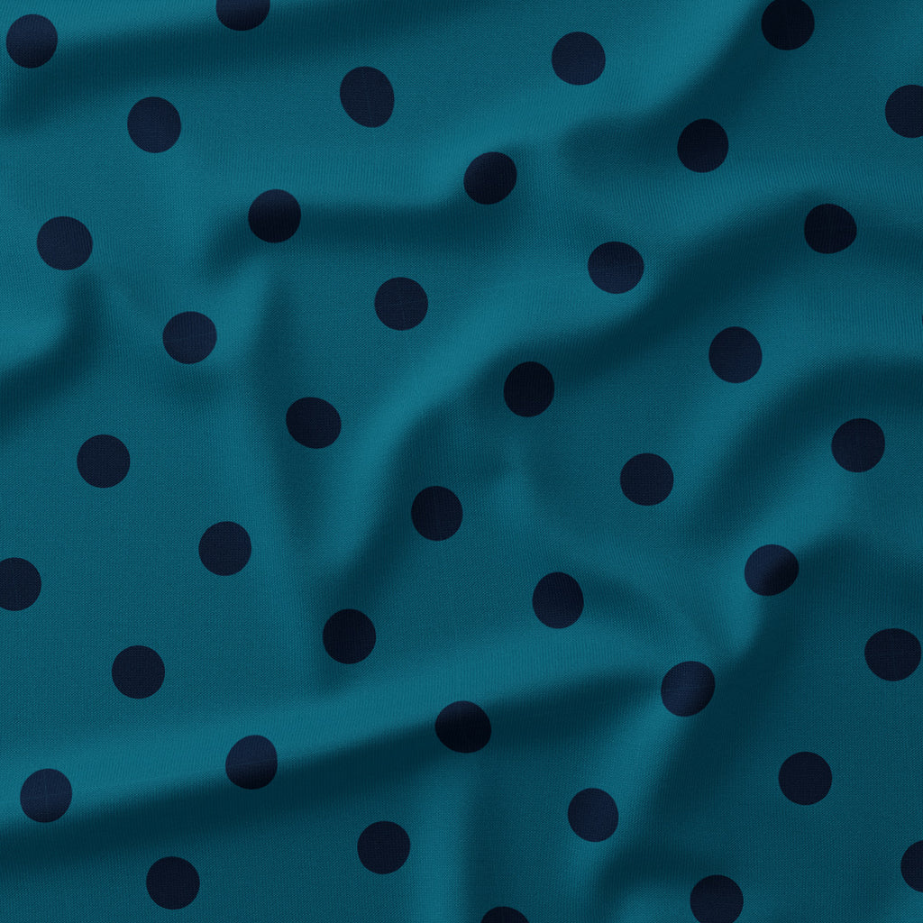 Polka Dot Navy and Dark Teal fabric