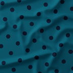 Polka Dot Navy and Dark Teal fabric