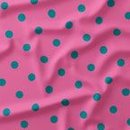 Polka Dot Teal and Pink fabric