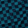Check Navy and Dark Teal fabric